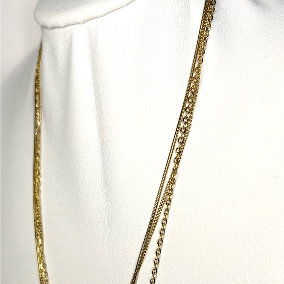 18k over stainless steel dainty evil eye hand layer necklace set - Picture 3 of 6